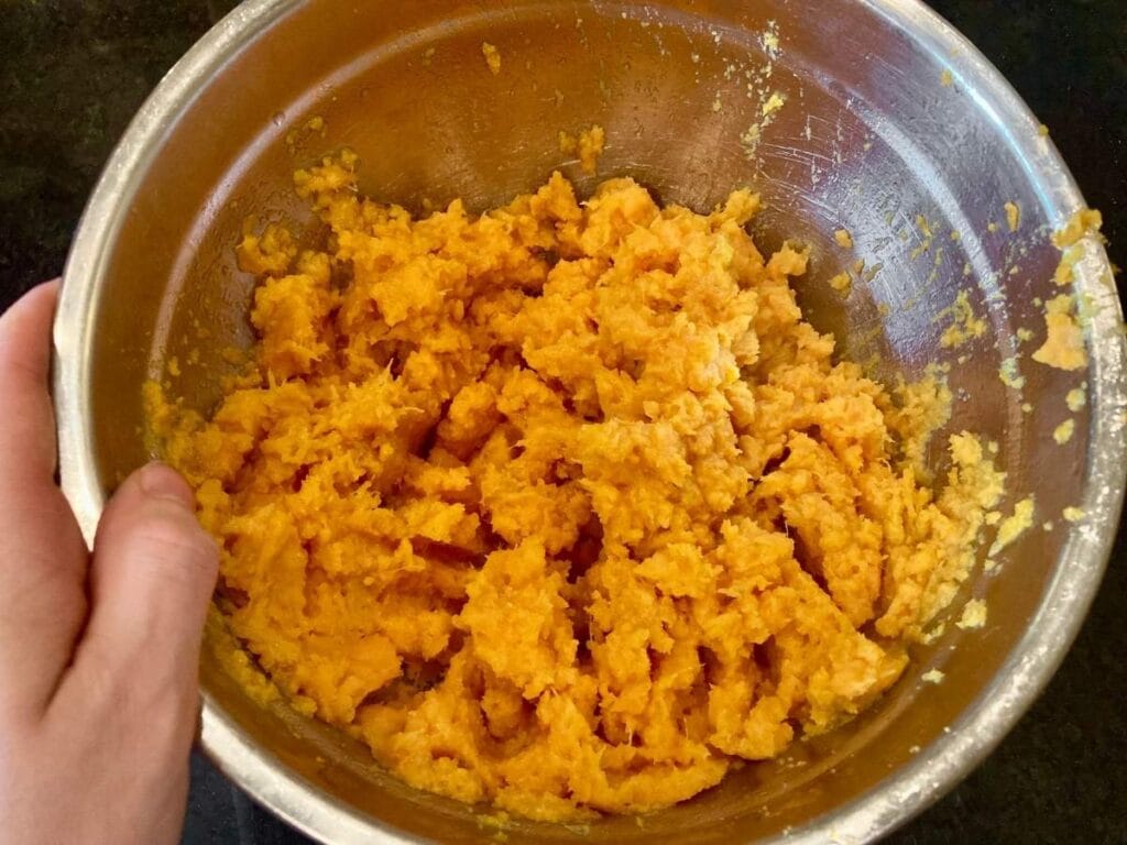 Mashed sweet potatoes