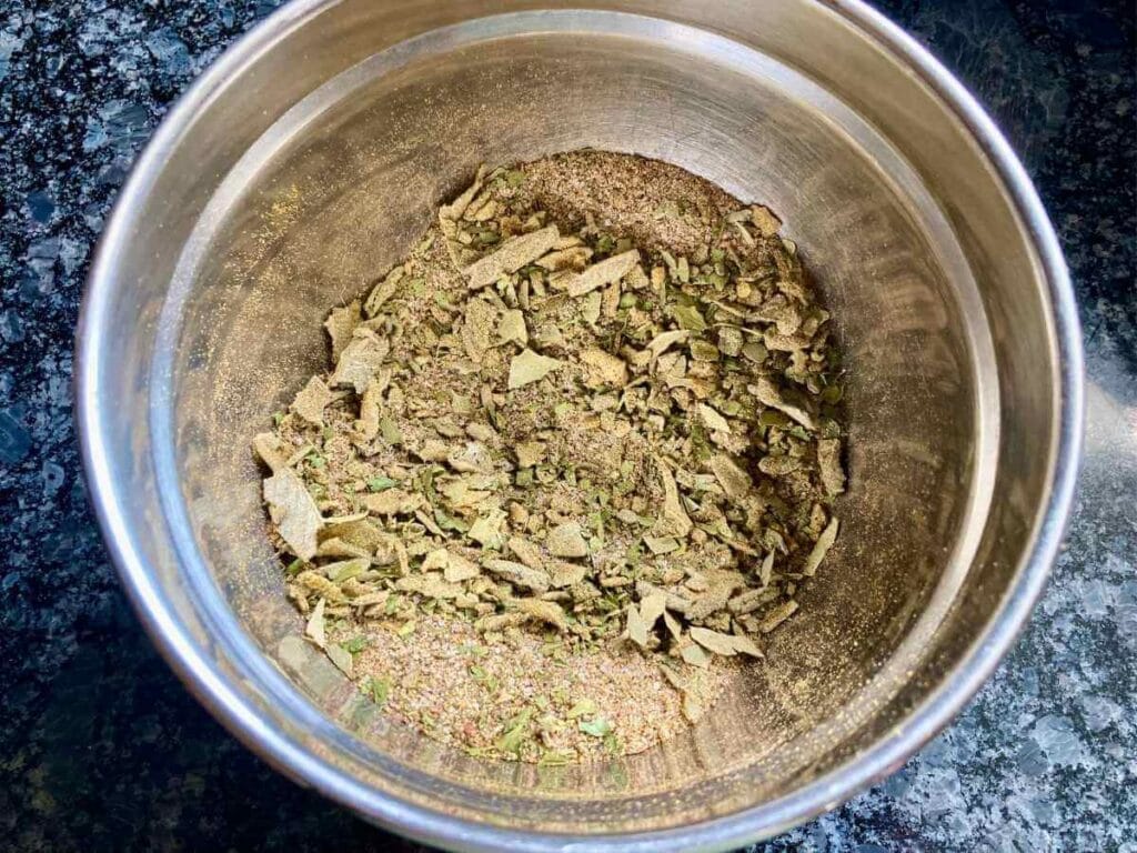 Seasonings in a bowl.
