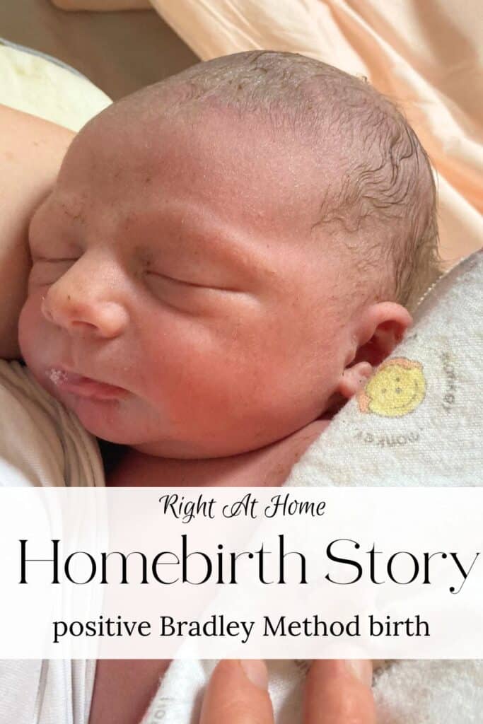 Newborn baby born at home