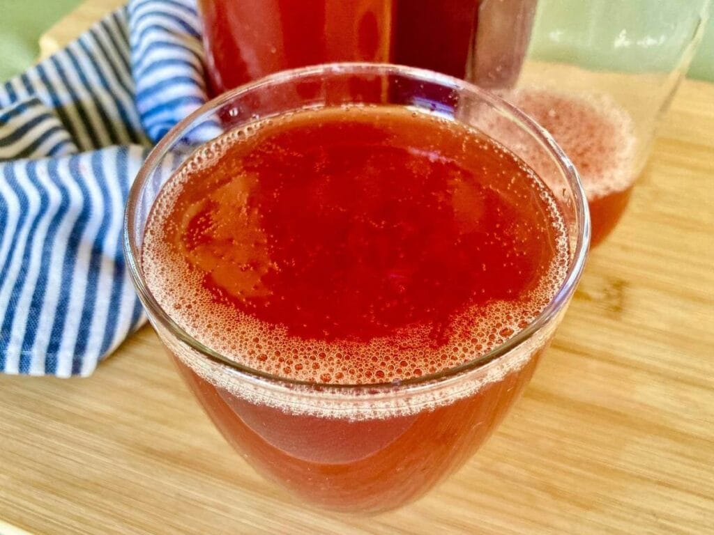 Water kefir in glass