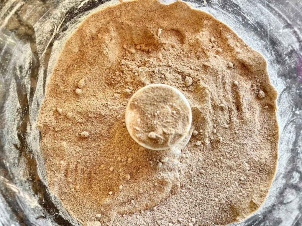 coconut sugar and tapioca starch in food processor