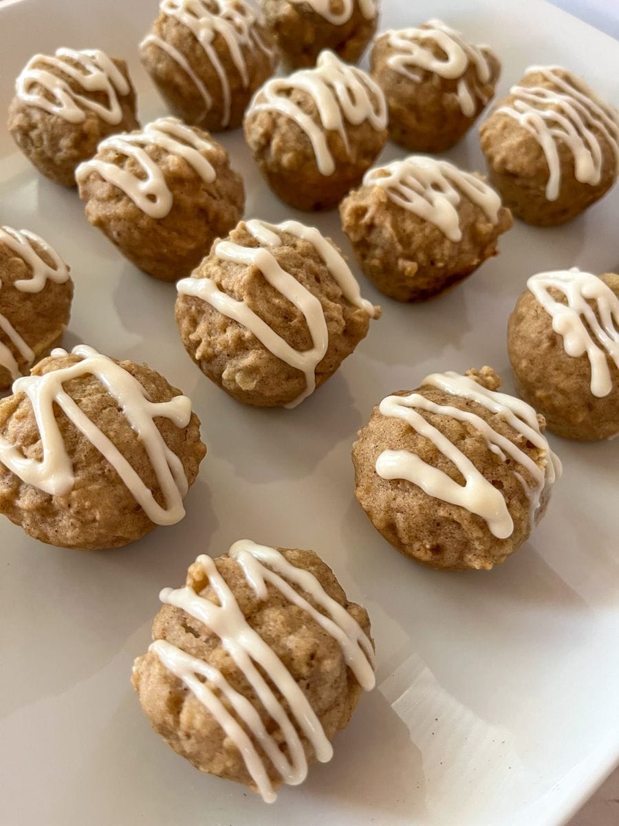 applesauce muffins on serving tray