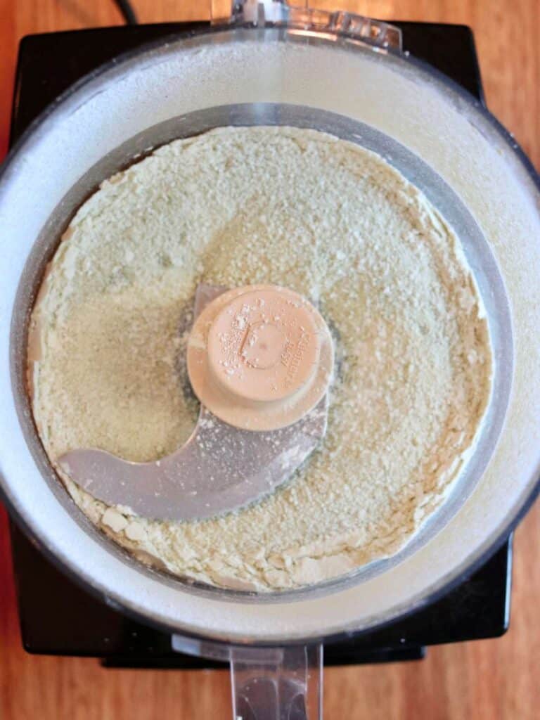 Castile bar soap ground into fine powder in a food processor.
